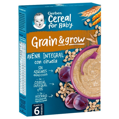 Gerber Papa Infantil Aveia com Ameixa 250 gr